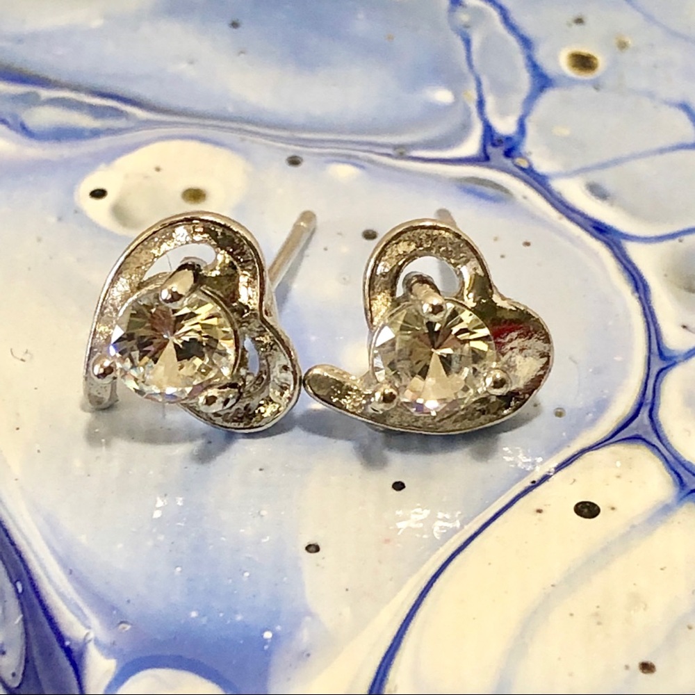 🔥Silver 925 Heart Stud Small Kids Earrings